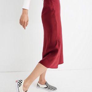Madewell Satin Midi Slip Skirt